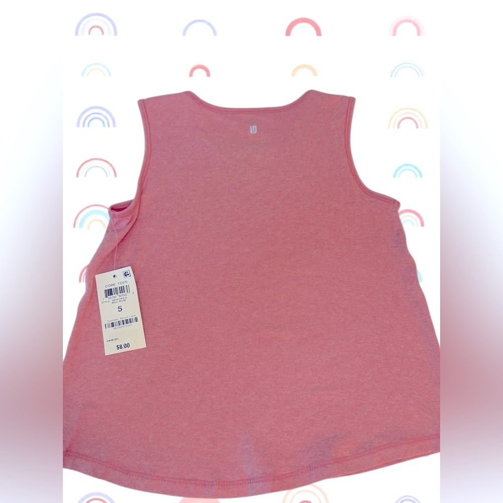 ID IDEOLOGY Toddler Girls Core Tank Top Wild Rose Size 5 - Picture 3 of 6